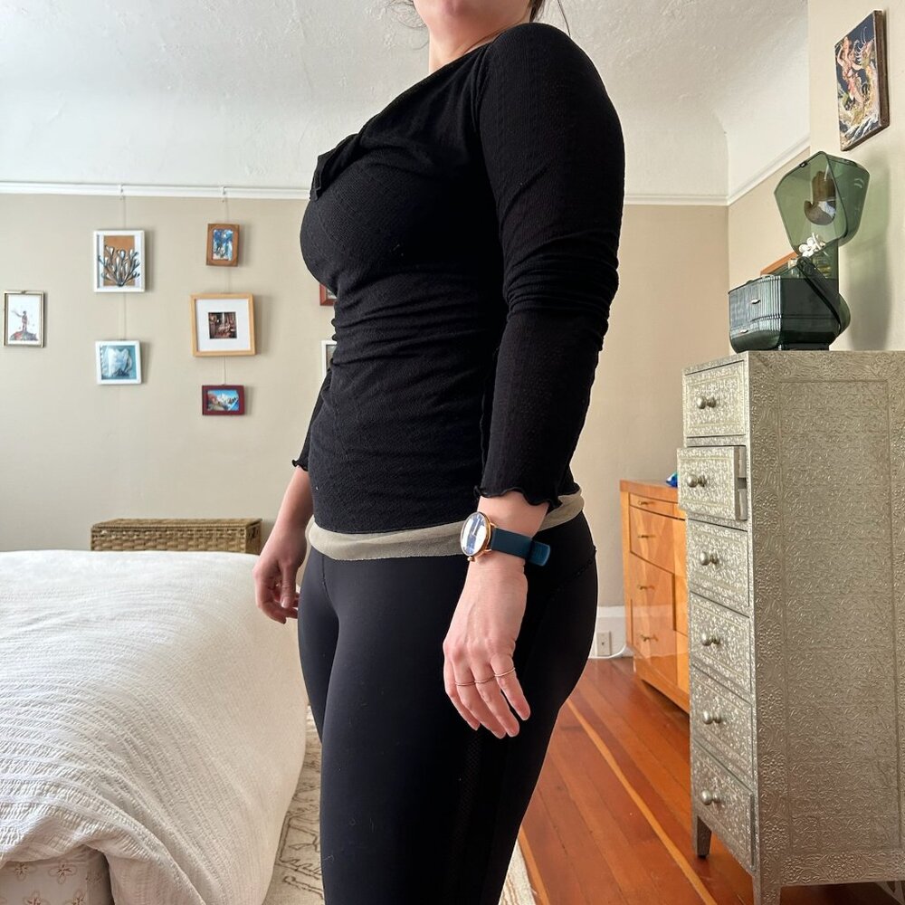 Pete Double Layer Mesh Knit Top - L - image 4